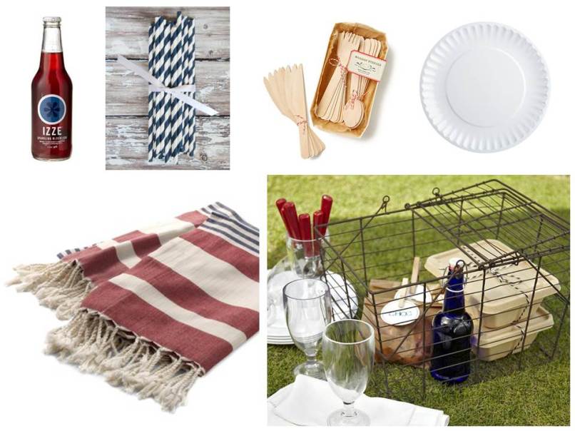 Chic supplies for a 4th of July Picnic 