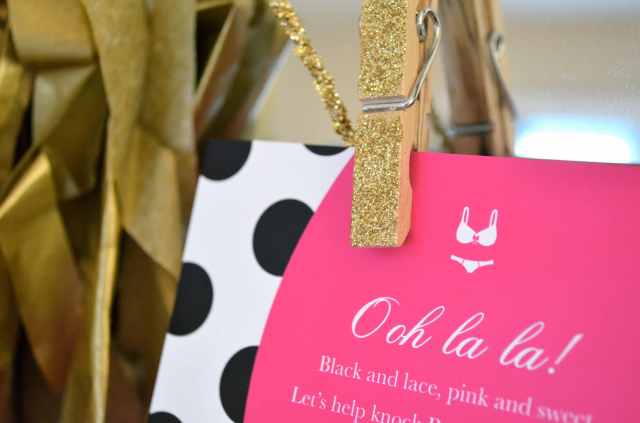 Lingerie Shower Invitation Inspired by Kate Spade via One Charming Life