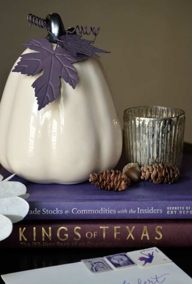 purple. pumpkin. fall. tablescape. one charming life. 