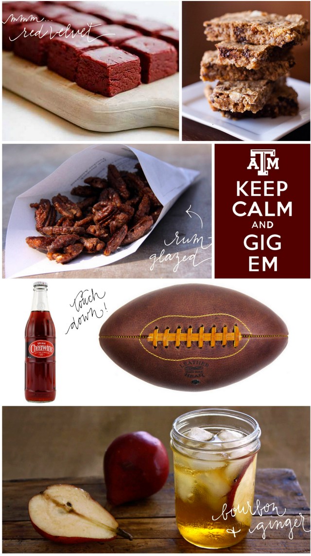 texas a&m aggie maroon football party food and drinks - one charming life
