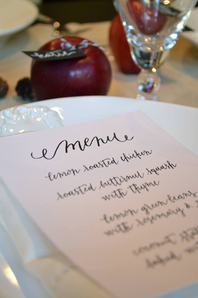 Paleo Fall Dinner Party Menu {Free Printable!} from One Charming Life