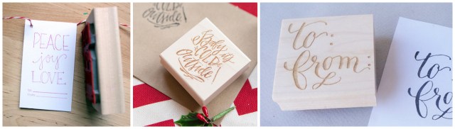 charming holiday rubber stamps