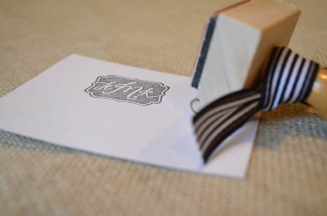 Custom Calligraphy Monogram Stamp from One Charming Life